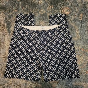 Crown & Ivy Navy and White Cropped Pants Size 10